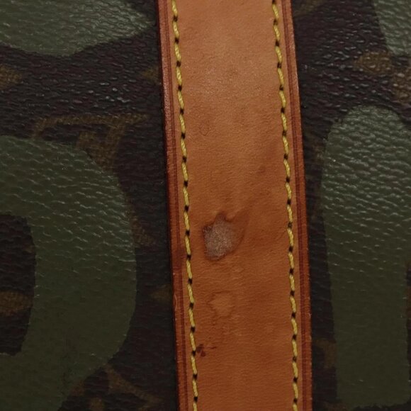 LOUIS VUITTON Monogram graffiti Keepall 50 Boston Bag Khaki M92196 Auth EC602AV - Picture 3 of 16